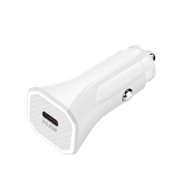 TE-P2 PD 20W Type-C Interface Car Charger(White) - Car Charger by PMC TechLife | Online Shopping South Africa | PMC TechLife