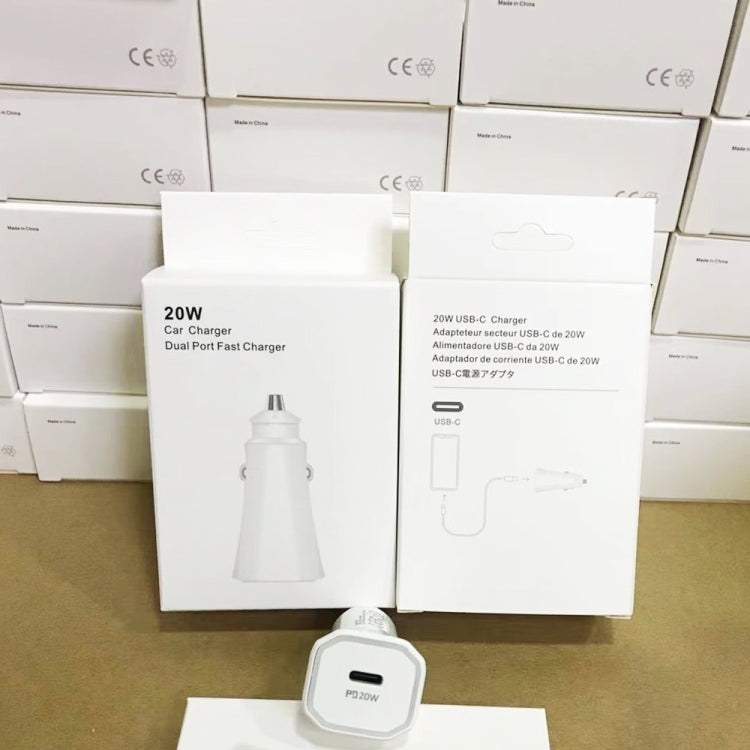 TE-P2 PD 20W Type-C Interface Car Charger(White) - Car Charger by PMC TechLife | Online Shopping South Africa | PMC TechLife