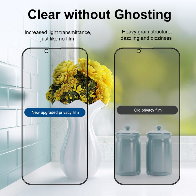 For iPhone 14 Plus 2pcs ENKAY 28 Degree Anti-peeping Tempered Glass Film - iPhone 14 Plus Tempered Glass by ENKAY | Online Shopping South Africa | PMC TechLife | Buy Now Pay Later Mobicred