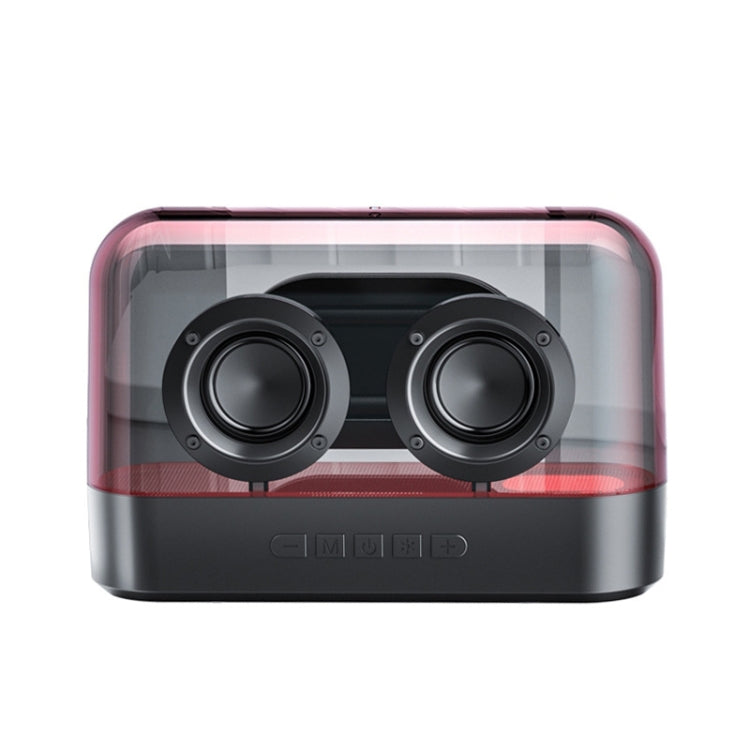 K9 Transparent RGB Portable Wireless Bluetooth Speaker Support AUX FM TF Card(Black) - Desktop Speaker by PMC TechLife | Online Shopping South Africa | PMC TechLife