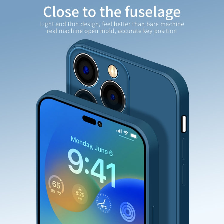 For iPhone 14 Pro PINWUYO Sense Series Liquid Silicone TPU Phone Case(Blue) - iPhone 14 Pro Cases by PINWUYO | Online Shopping South Africa | PMC TechLife | Buy Now Pay Later Mobicred