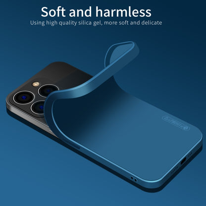 For iPhone 14 Pro PINWUYO Sense Series Liquid Silicone TPU Phone Case(Blue) - iPhone 14 Pro Cases by PINWUYO | Online Shopping South Africa | PMC Jewellery | Buy Now Pay Later Mobicred