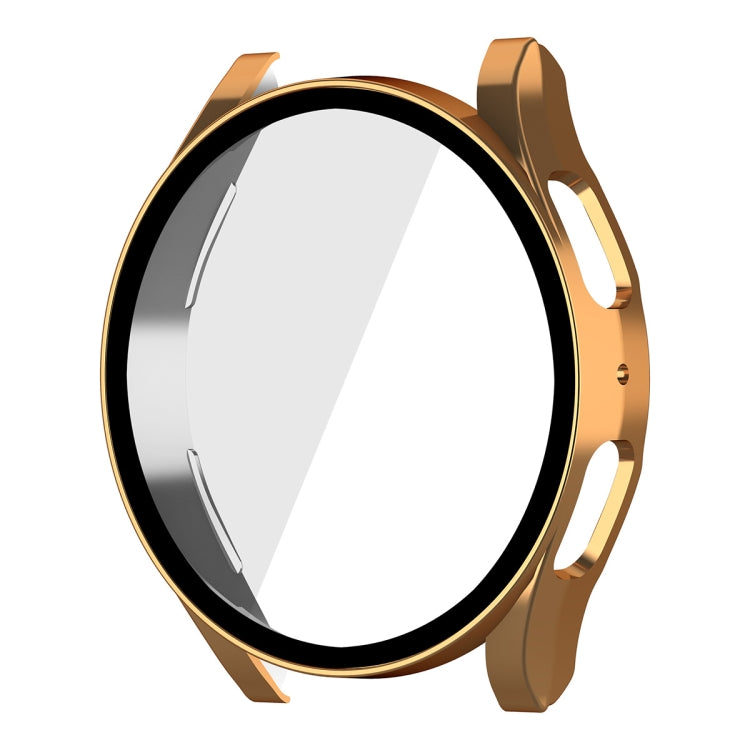 For Samsung Galaxy Watch5 40mm ENKAY Hat-Prince Full Coverage PC Frame + 9H Tempered Glass Case(Rose Gold) - Watch Cases by ENKAY | Online Shopping South Africa | PMC Jewellery | Buy Now Pay Later Mobicred