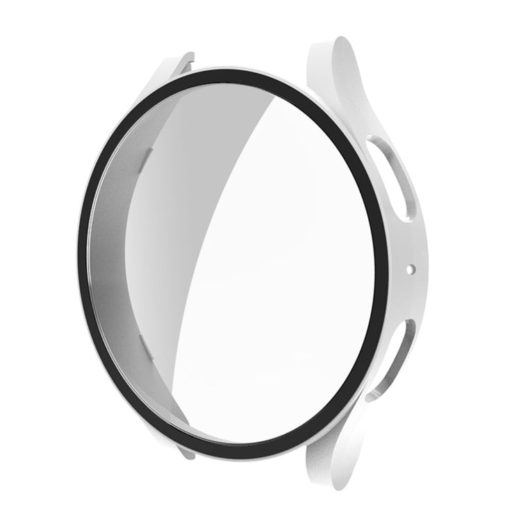 For Samsung Galaxy Watch5 40mm ENKAY Hat-Prince Full Coverage PC Frame + 9H Tempered Glass Case(White) - Watch Cases by ENKAY | Online Shopping South Africa | PMC Jewellery | Buy Now Pay Later Mobicred