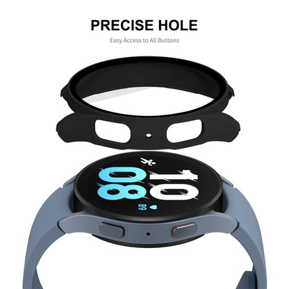 For Samsung Galaxy Watch5 40mm ENKAY Hat-Prince Full Coverage PC Frame + 9H Tempered Glass Case(White) - Watch Cases by ENKAY | Online Shopping South Africa | PMC Jewellery | Buy Now Pay Later Mobicred