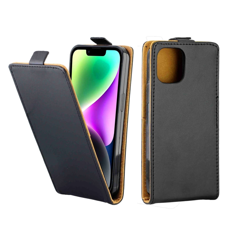 For iPhone 14 Vertical Flip Leather Phone Case with Card Slot(Black) - iPhone 14 Cases by PMC Jewellery | Online Shopping South Africa | PMC Jewellery