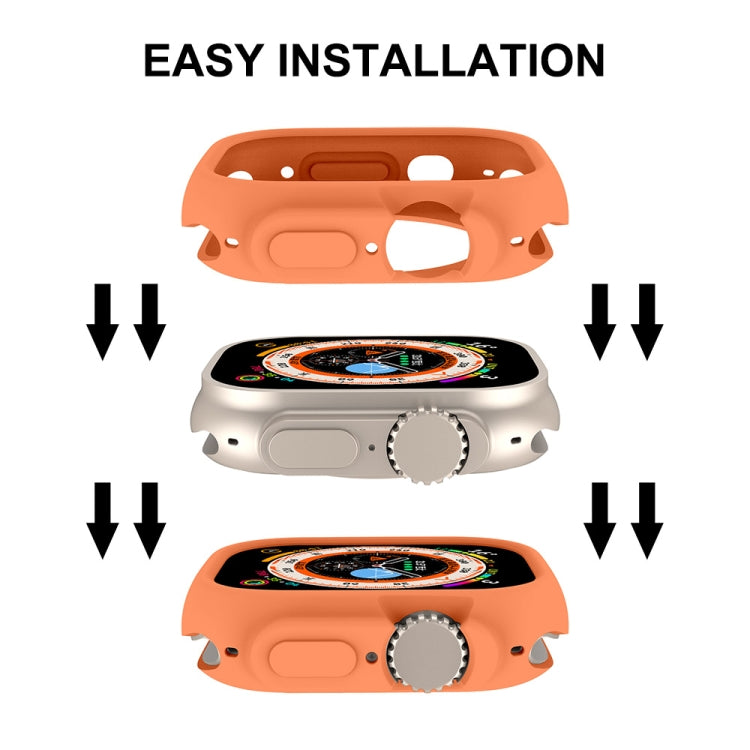 For Apple Watch Ultra 49mm ENKAY Solid Color Protective Soft TPU Frame Case(Cyan) - free shipping - PMC TechLife - Order now!