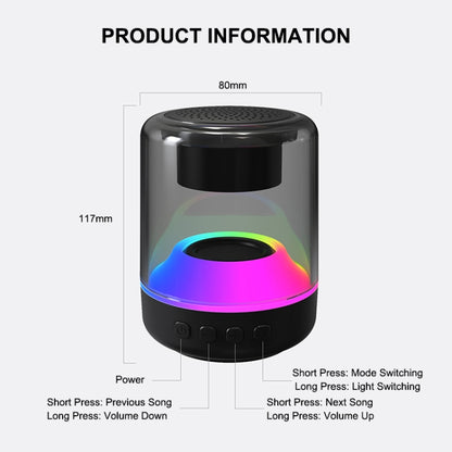 ENKAY Hat-Prince Portable RGB Light Wireless Bluetooth Speaker, Size:L - Mini Speaker by ENKAY | Online Shopping South Africa | PMC Jewellery