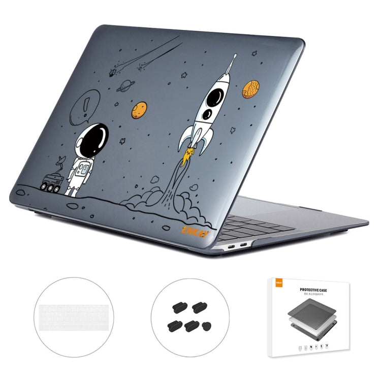 For MacBook Pro 13.3 A1706/A1989/A2159 ENKAY Hat-Prince 3 in 1 Spaceman Pattern Laotop Protective Crystal Case with TPU Keyboard Film / Anti-dust Plugs, Version:US(Spaceman No.1) - MacBook Pro Cases by ENKAY | Online Shopping South Africa | PMC Jewellery