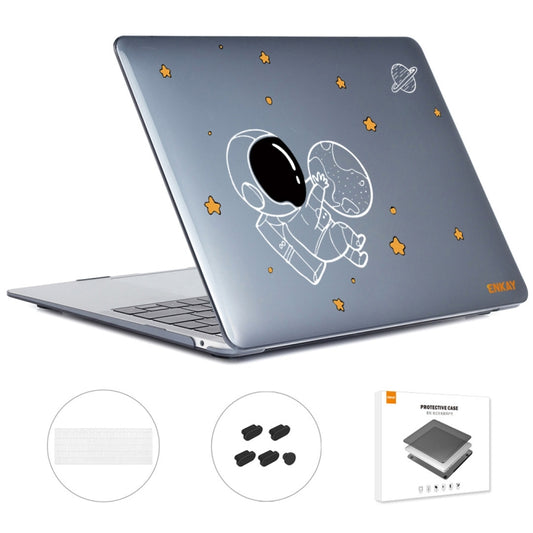 For MacBook Pro 13.3 A1706/A1989/A2159 ENKAY Hat-Prince 3 in 1 Spaceman Pattern Laotop Protective Crystal Case with TPU Keyboard Film / Anti-dust Plugs, Version:EU(Spaceman No.5) - MacBook Pro Cases by ENKAY | Online Shopping South Africa | PMC Jewellery