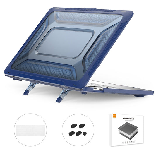 For MacBook Pro 13.3 A1706/A1989/A2159 ENKAY Hat-Prince 3 in 1 Protective Bracket  Case Cover Hard Shell with TPU Keyboard Film / Anti-dust Plugs, Version:EU(Blue) - MacBook Pro Cases by ENKAY | Online Shopping South Africa | PMC Jewellery | Buy Now Pay Later Mobicred