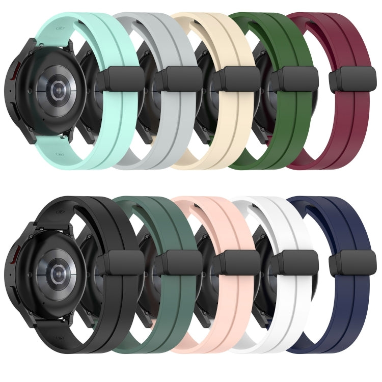 Compatible with Garminmove Luxe 20mm Solid Color Magnetic Clasp Silicone Watch Band(Black) - free shipping - PMC TechLife - Order now!