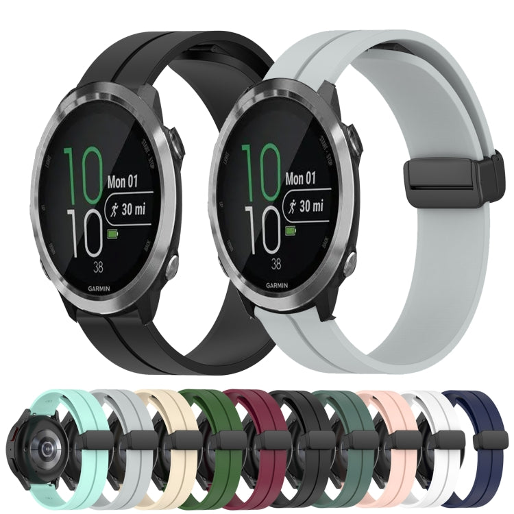 Compatible with Garmin Compatible witherunner 645 Music 20mm Solid Color Magnetic Clasp Silicone Watch Band(Midnight Blue) - free shipping - PMC TechLife - Order now!