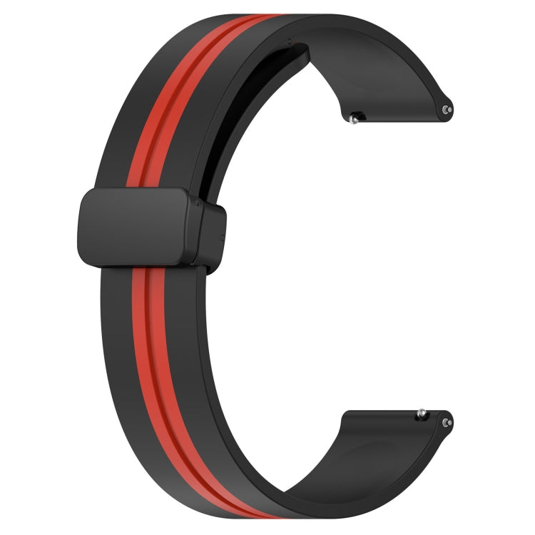 For Amazfit GTS 2 Mini 20mm Folding Magnetic Clasp Silicone Watch Band(Black+Red) - free shipping - PMC TechLife - Order now!