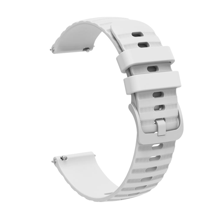 For Amazfit GTR 42MM 20mm Wavy Dot Pattern Solid Color Silicone Watch Band(White) - free shipping - PMC TechLife - Order now!