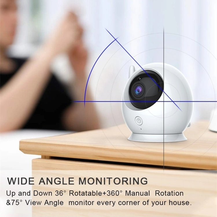 ABM100 4.3 inch Wireless Video Color Night Vision Baby Monitor 360-Degree Security Camera(UK Plug) - Baby Monitor by PMC Jewellery | Online Shopping South Africa | PMC Jewellery