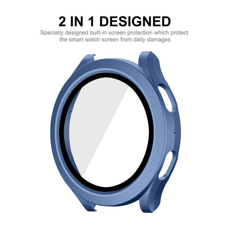 For Samsung Galaxy Watch4/5 40mm ENKAY Hat-Prince Waterproof Full Coverage PC Frame + 9H Tempered Glass Case(White) - Watch Cases by ENKAY | Online Shopping South Africa | PMC Jewellery | Buy Now Pay Later Mobicred