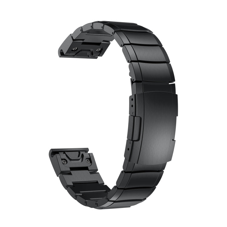 Compatible with Garmin Enduro 26mm Tortoise Shell Stainless Steel Watch Band(Black) - free shipping - PMC TechLife - Order now!