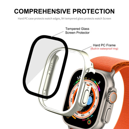 For Apple Watch Ultra / Ultra 2 49mm ENKAY Hat-Prince Waterproof Full Coverage PC Frame + 9H Tempered Glass Case(Transparent) - Watch Cases by ENKAY | Online Shopping South Africa | PMC Jewellery | Buy Now Pay Later Mobicred