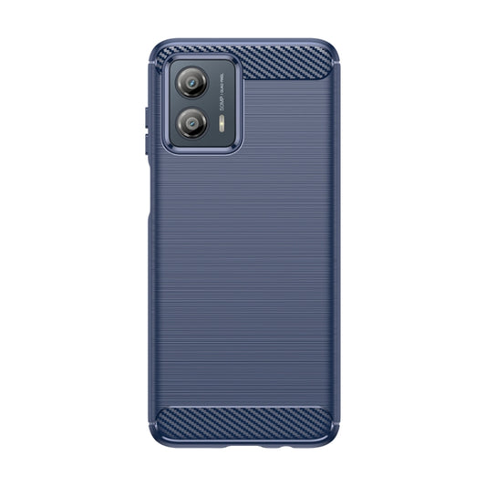 For Motorola Moto G53 5G Brushed Texture Carbon Fiber TPU Phone Case(Blue) - Motorola Cases by PMC Jewellery | Online Shopping South Africa | PMC Jewellery