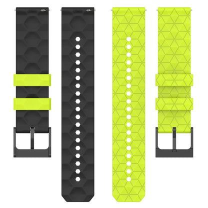 For Xiaomi MI Watch S1 Active 22mm Football Pattern Two-Color Silicone Watch Band(Olive Green + Black) - Watch Bands by PMC Jewellery | Online Shopping South Africa | PMC Jewellery | Buy Now Pay Later Mobicred