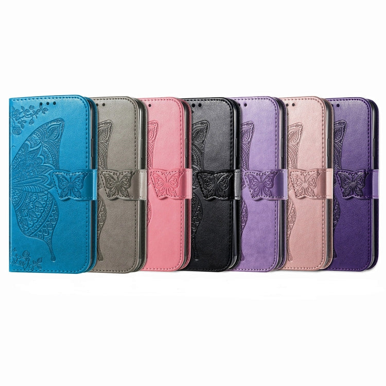 For Motorola Moto E13 Butterfly Love Flower Embossed Flip Leather Phone Case(Pink) - Motorola Cases by PMC Jewellery | Online Shopping South Africa | PMC Jewellery