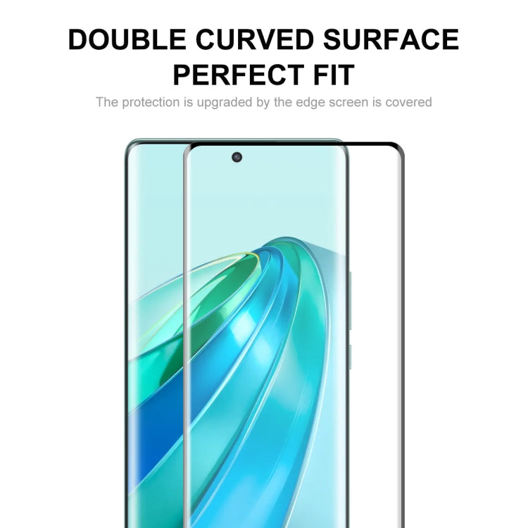 For Honor X9A / Magic5 Lite 2pcs ENKAY 0.26mm 3D Hot Bending Tempered Glass Full Film with Lens Film - Honor Tempered Glass by ENKAY | Online Shopping South Africa | PMC Jewellery | Buy Now Pay Later Mobicred