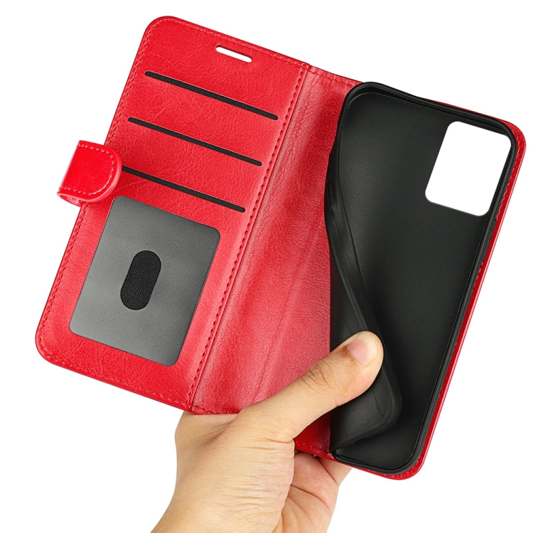 For Motorola Moto E13 R64 Texture Horizontal Flip Leather Phone Case(Red) - Motorola Cases by PMC Jewellery | Online Shopping South Africa | PMC Jewellery