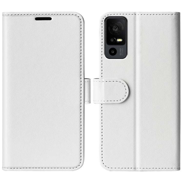 For TCL 40R R64 Texture Horizontal Flip Leather Phone Case(White) - More Brand by PMC Jewellery | Online Shopping South Africa | PMC Jewellery