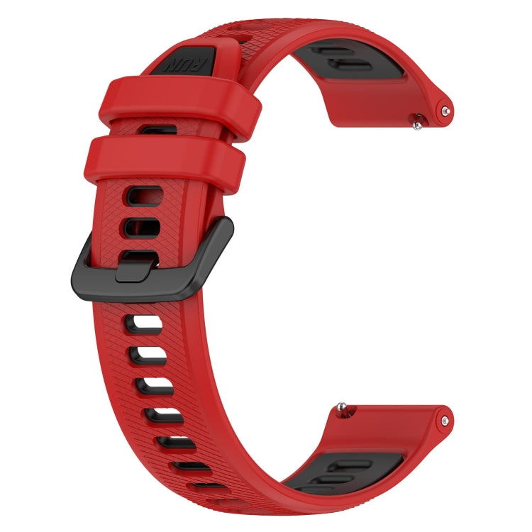 For Garmin Venu 2 Plus 20mm Sports Two-Color Silicone Watch Band(Red+Black) - Smart Wear by PMC Jewellery | Online Shopping South Africa | PMC Jewellery