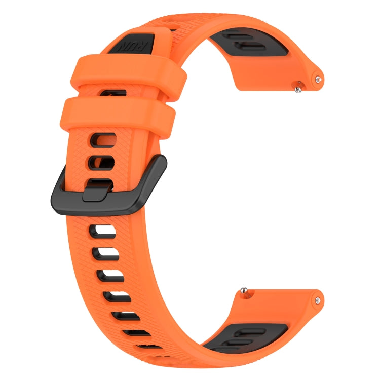 For Amazfit GTS 3 20mm Sports Two-Color Silicone Watch Band(Orange+Black) -  by PMC Jewellery | Online Shopping South Africa | PMC Jewellery