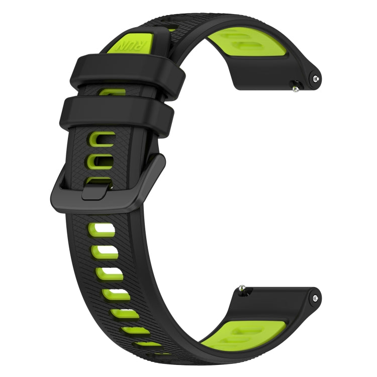 For Amazfit GTS 3 20mm Sports Two-Color Silicone Watch Band(Black+Green) -  by PMC Jewellery | Online Shopping South Africa | PMC Jewellery