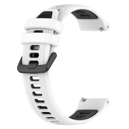 For Amazfit Pop Pro 20mm Sports Two-Color Silicone Watch Band(White+Black) -  by PMC Jewellery | Online Shopping South Africa | PMC Jewellery