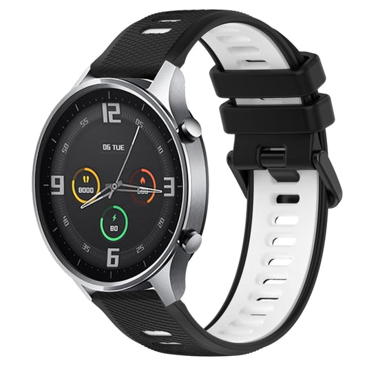 For Xiaomi MI Watch Color 22mm Sports Two-Color Silicone Watch Band(Black+White) -  by PMC Jewellery | Online Shopping South Africa | PMC Jewellery