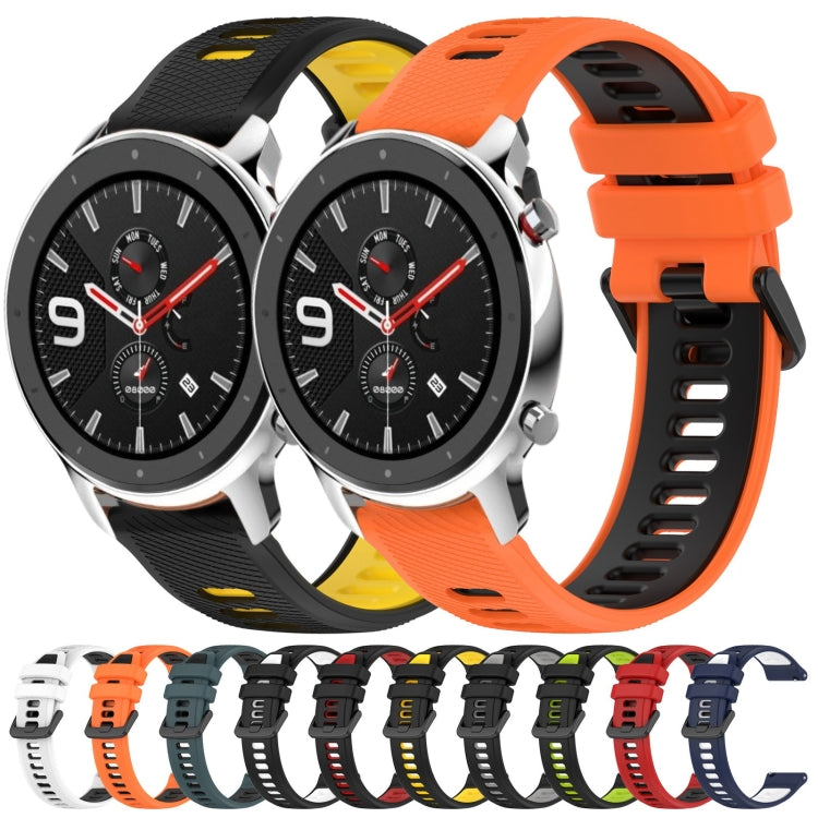 For Amazfit GTR 4 22MM Sports Two-Color Silicone Watch Band(Red+Black) -  by PMC Jewellery | Online Shopping South Africa | PMC Jewellery