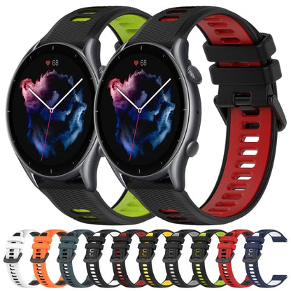 For Amazfit GTR 3 22MM Sports Two-Color Silicone Watch Band(Red+Black) -  by PMC Jewellery | Online Shopping South Africa | PMC Jewellery