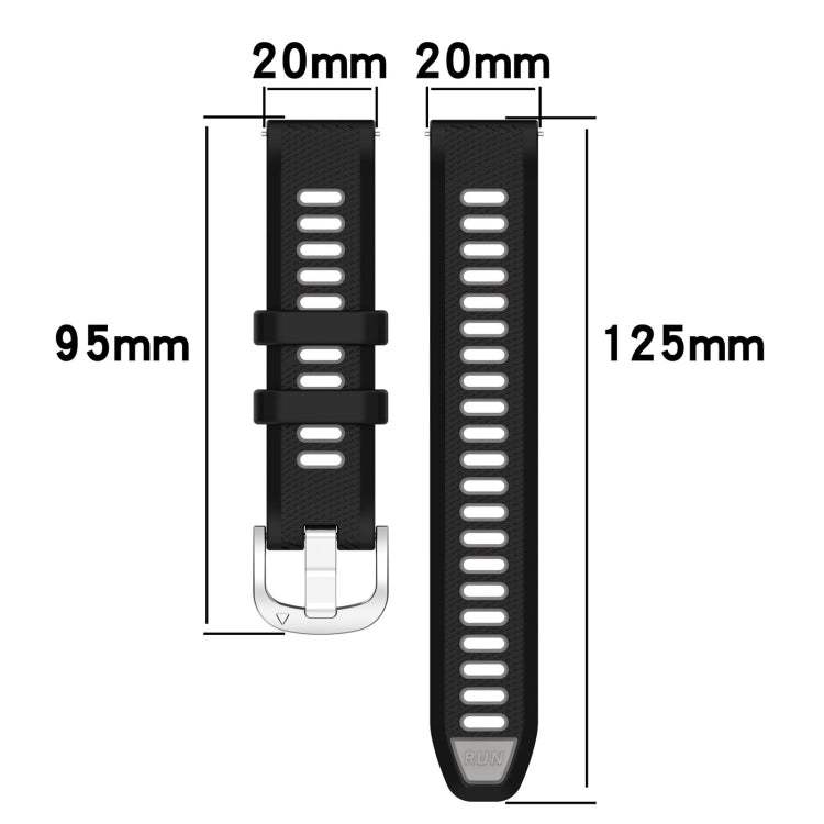 For Amazfit GTS 4 22mm Cross Texture Two Color Silicone Steel Buckle Watch Band(Black+Grey) -  by PMC Jewellery | Online Shopping South Africa | PMC Jewellery