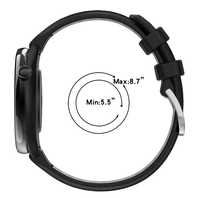 For Xiaomi MI Watch Color 22mm Sports Two-Color Steel Buckle Silicone Watch Band(Starlight+Black) - Smart Wear by PMC Jewellery | Online Shopping South Africa | PMC Jewellery