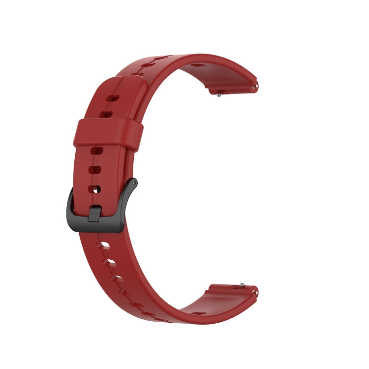 For Huawei Band 6 Solid Color Silicone Watch Band(Red) - Smart Wear by PMC Jewellery | Online Shopping South Africa | PMC Jewellery