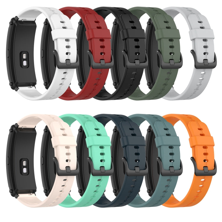 For Huawei Band 6 Solid Color Silicone Watch Band(White) - Smart Wear by PMC TechLife | Online Shopping South Africa | PMC TechLife