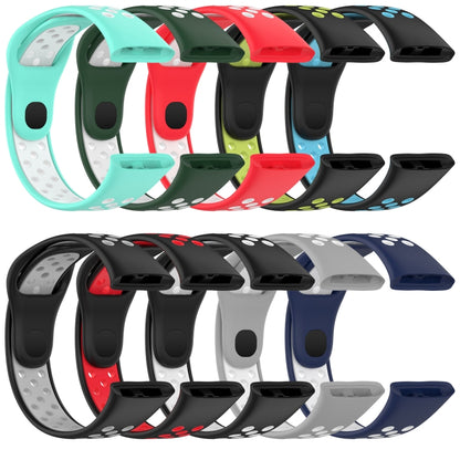 For Redmi Watch 3 Lite Sports Two-Color Silicone Watch Band(Dark Blue+White) - Smart Wear by PMC Jewellery | Online Shopping South Africa | PMC Jewellery