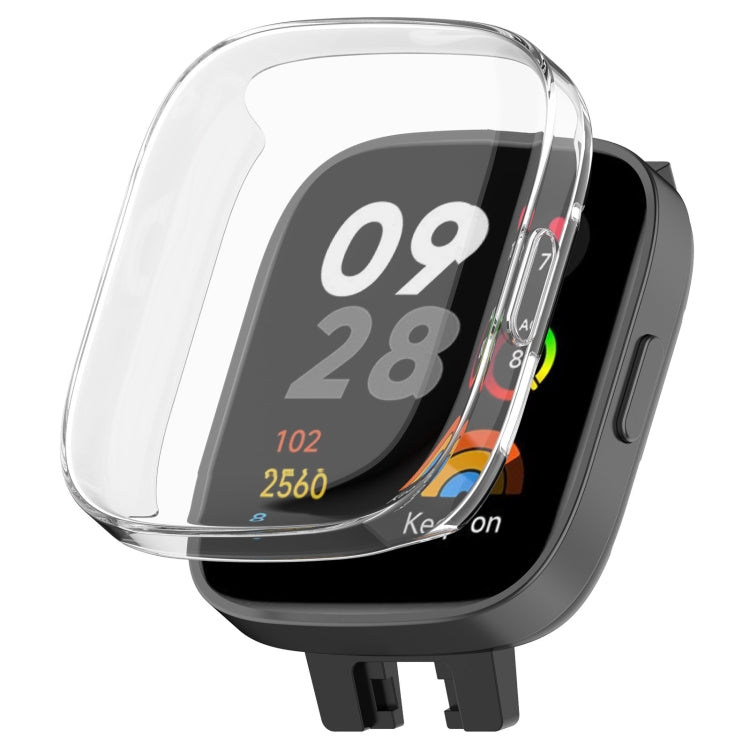 For Redmi Watch 3 Lite TPU Fully Enclosed Watch Protective Case(Transparent) - Smart Wear by PMC TechLife | Online Shopping South Africa | PMC TechLife