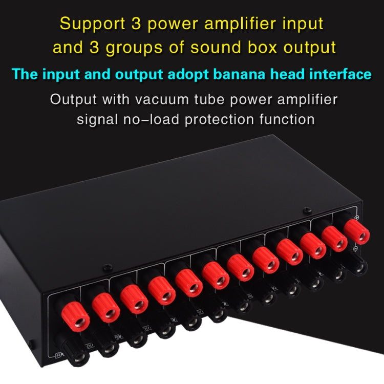 B036 3 Input 3 Output Power Amplifier And Speaker Switcher Speaker Switch Splitter Comparator -  by PMC Jewellery | Online Shopping South Africa | PMC Jewellery