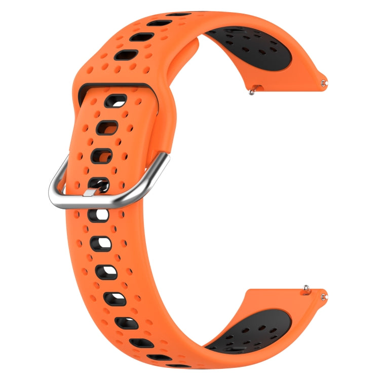 For GarminMove Trend 20mm Breathable Two-Color Silicone Watch Band(Orange+Black) -  by PMC Jewellery | Online Shopping South Africa | PMC Jewellery