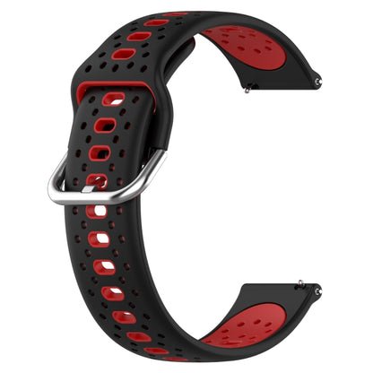 For Amazfit GTS 20mm Breathable Two-Color Silicone Watch Band(Black+Red) -  by PMC Jewellery | Online Shopping South Africa | PMC Jewellery