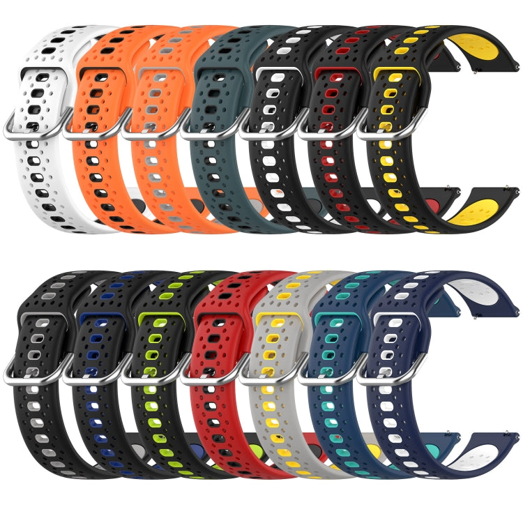 For Amazfit GTS 4 Mini 20mm Breathable Two-Color Silicone Watch Band(Orange+Grey) -  by PMC TechLife | Online Shopping South Africa | PMC TechLife