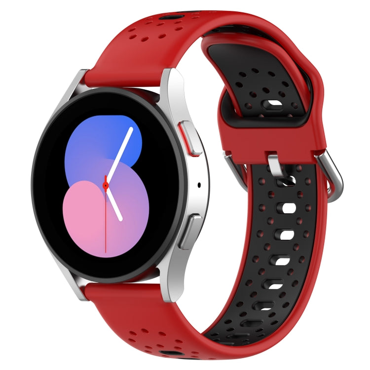 For Huawei Watch GT3 Pro 43mm 20mm Breathable Two-Color Silicone Watch Band(Red+Black) - Watch Bands by PMC Jewellery | Online Shopping South Africa | PMC Jewellery