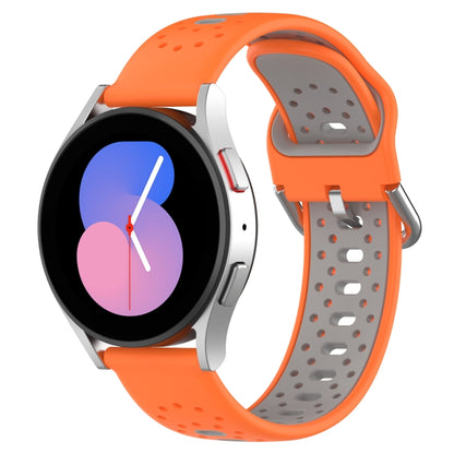 For Huawei Watch GT3 42mm 20mm Breathable Two-Color Silicone Watch Band(Orange+Grey) -  by PMC Jewellery | Online Shopping South Africa | PMC Jewellery