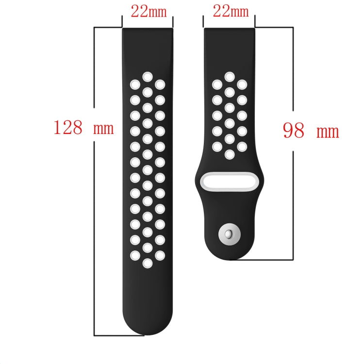 For Garmin Instinct 22mm Sports Breathable Silicone Watch Band(Red+Black) -  by PMC Jewellery | Online Shopping South Africa | PMC Jewellery