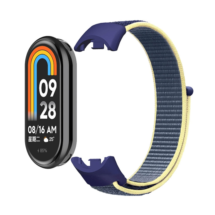 For Xiaomi Mi Band 8 ENKAY Hat-Prince 2 in 1 Set Full Coverage Screen Protector + Nylon Loop Watch Band(Blue+Green) - Watch Bands by ENKAY | Online Shopping South Africa | PMC Jewellery | Buy Now Pay Later Mobicred